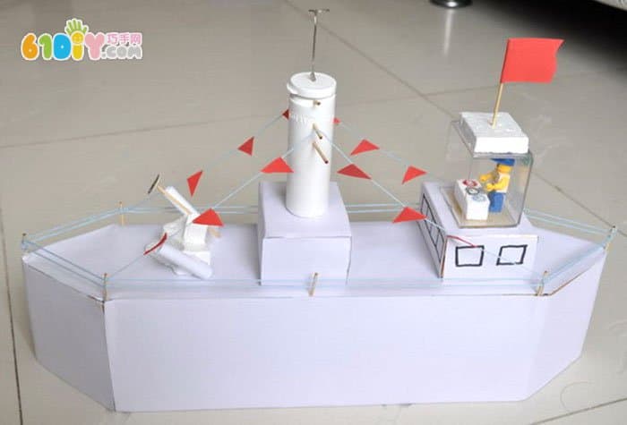 儿童手工纸盒军舰，创意无限的DIY玩具，儿童手工纸盒军舰，创意无限的DIY军舰玩具制作指南