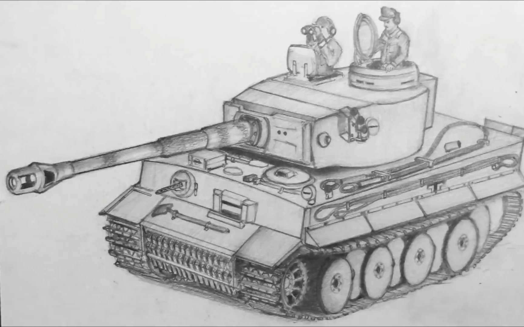 虎式重坦简单帅气绘画教程，虎式重坦帅气绘画教程，简单几步展现霸气风采