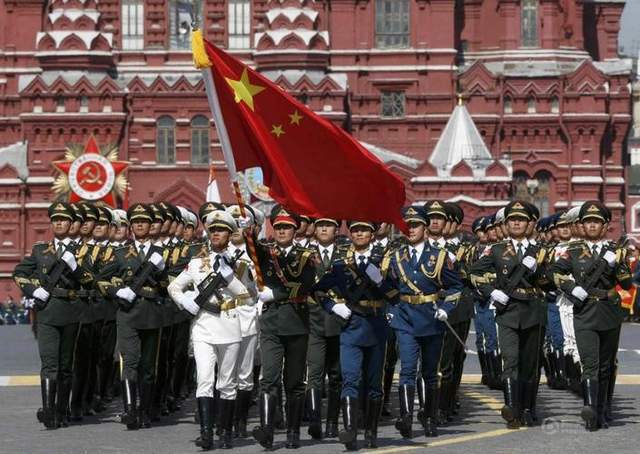 阅兵仪式上的多彩队伍，阅兵仪式上的多彩方阵风采