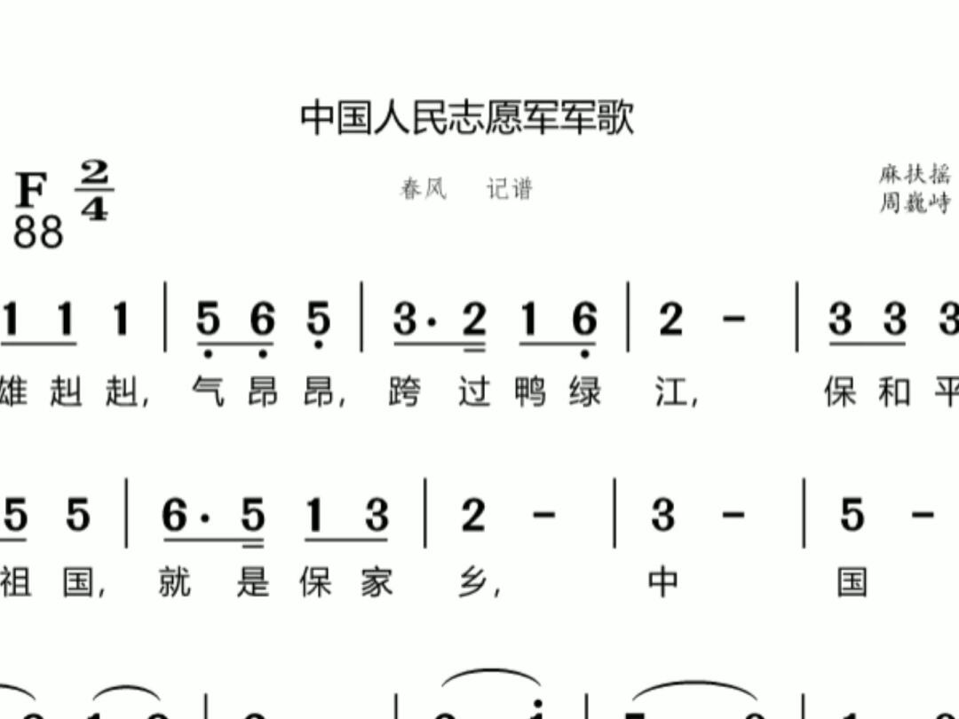 志愿军军歌简谱及其历史背景与意义，志愿军军歌简谱，历史背景与深远意义解析