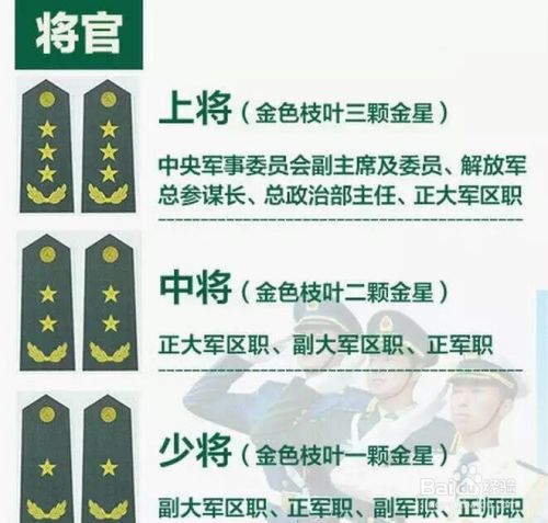 中国军衔等级对应职位表格详解，中国军衔等级与职位对应表格全面解析