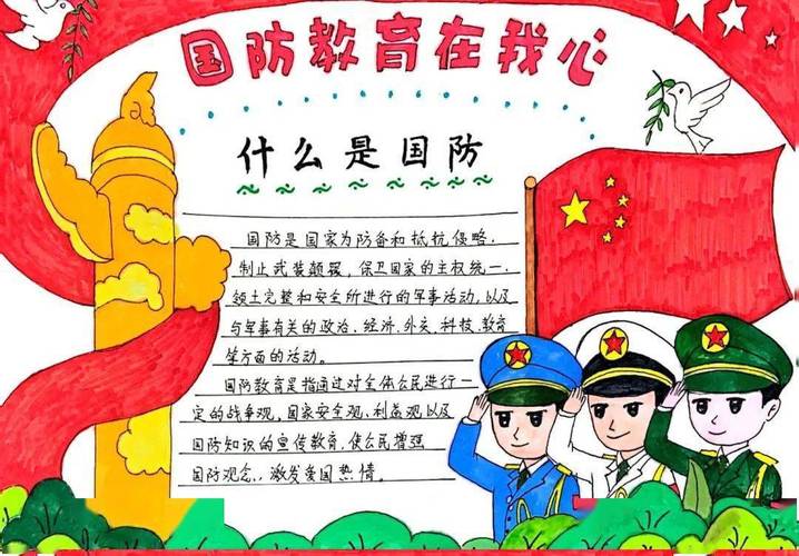 国防军事教育手抄报，培育国防精神的沃土，国防军事教育手抄报，培育国防精神的沃土阵地