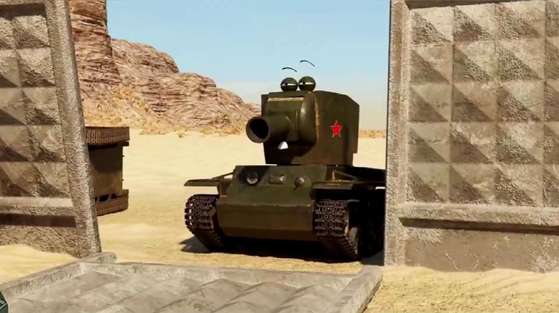KV2与虎式的对决，二战坦克的较量，KV2与虎式，二战坦克巅峰对决
