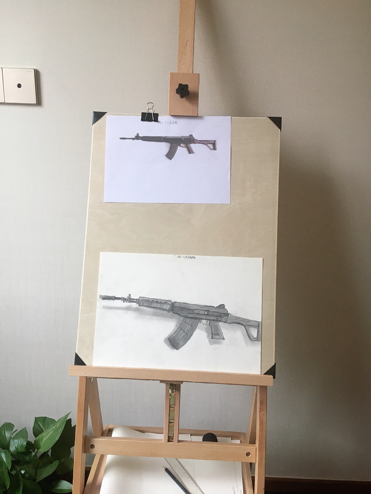 如何绘制03式自动步枪的细致画面,细致描绘03式自动步枪的绘画教程